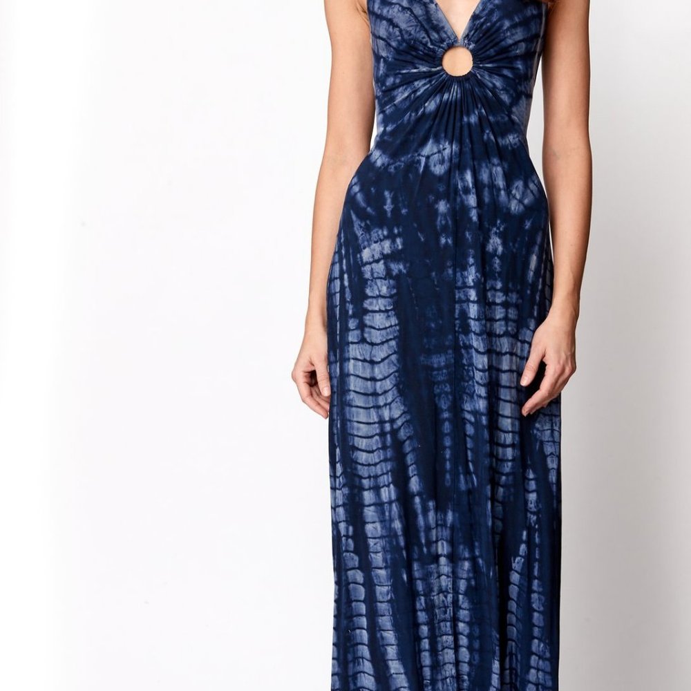 Mijo by Michelle Jonas Silk Scoop Keyhole Dress